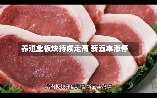 养殖业板块持续走高 新五丰涨停