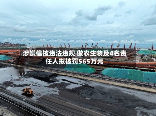 涉嫌信披违法违规 傲农生物及4名责任人拟被罚565万元-第2张图片
