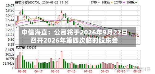 中信海直：公司将于2026年9月22日召开2026年第四次临时股东会
